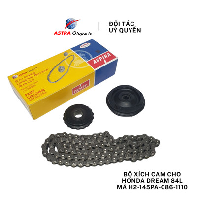 Bộ xích cam (sên cam) Aspira Indonesia cho xe Honda Dream, Win, Astrea Grand 84L mã H2-145PA-086