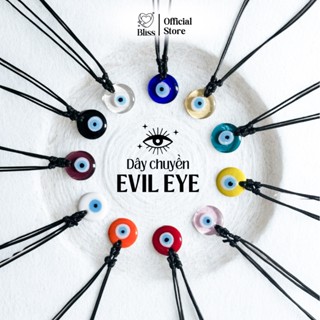 [ĐỦ 10 MÀU EVIL EYE ] Vòng cổ Evil Eye thủy tinh 2.5cm Bliss Accessories - Dây chuyền handmade