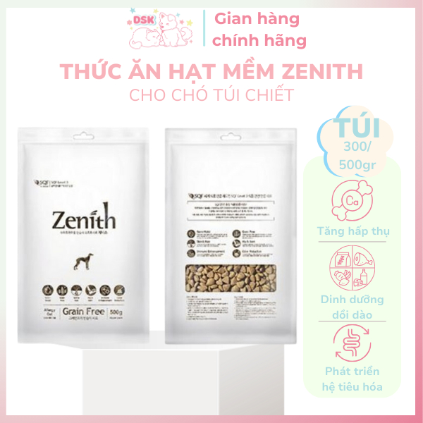 Thức Ăn Hạt Mềm Zenith Cho Chó - Túi 300/500gr