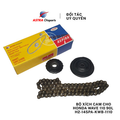 Bộ xích cam (sên cam) Aspira Indonesia cho xe Honda Wave 110 90L mã H2-145PA-KWB-1110
