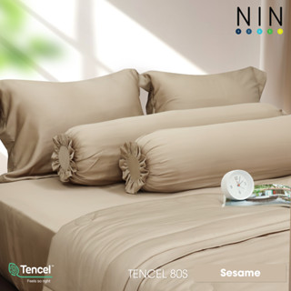 [CFT SET] Bộ 6 món drap, áo gối kèm mền lụa tencel NIN Florence 80s mát lạnh màu trơn pastel đơn sắc