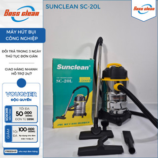 Máy hút bụi Sun Clean SC-20L, máy hút bụi công nghiệp hút bụi khô và hút nước dùng cho văn phòng cửa hàng gia đình
