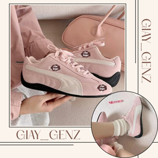 Giày Thể Thao Pu_Spe Nam Nữ, Giày Sneaker Đen Hồng Phong Cách Hàn Quốc || PU