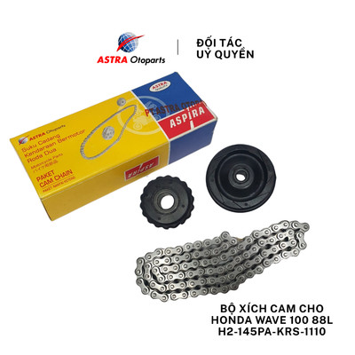 Bộ xích cam (sên cam) Aspira Indonesia cho xe Honda Wave 100 88L mã H2-145PA-KRS-1110