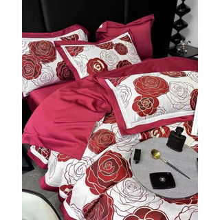 Set Chăn Ga Gối Lụa Tencel Hoa Freemondle (Set 4 món)