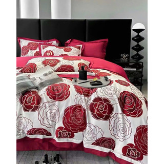 Set Chăn Ga Gối Lụa Tencel Hoa Freemondle (Set 4 món)