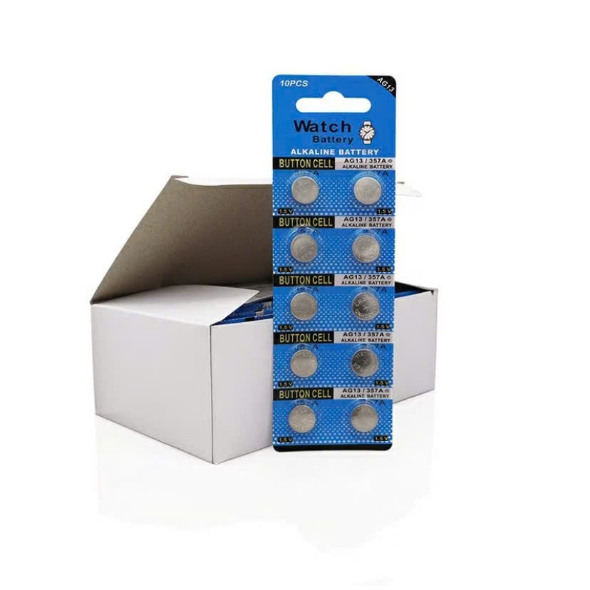 Pin cúc áo AG13|LR44, hộp 20 viên pin cúc áo dùng cho thiết bị điện tử