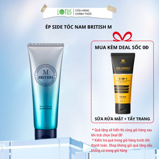 Kem ép side tóc chuyên nghiệp cho Nam BRITISH M Men's Style Down Perm 200g tạo kiểu tóc hàn quốc