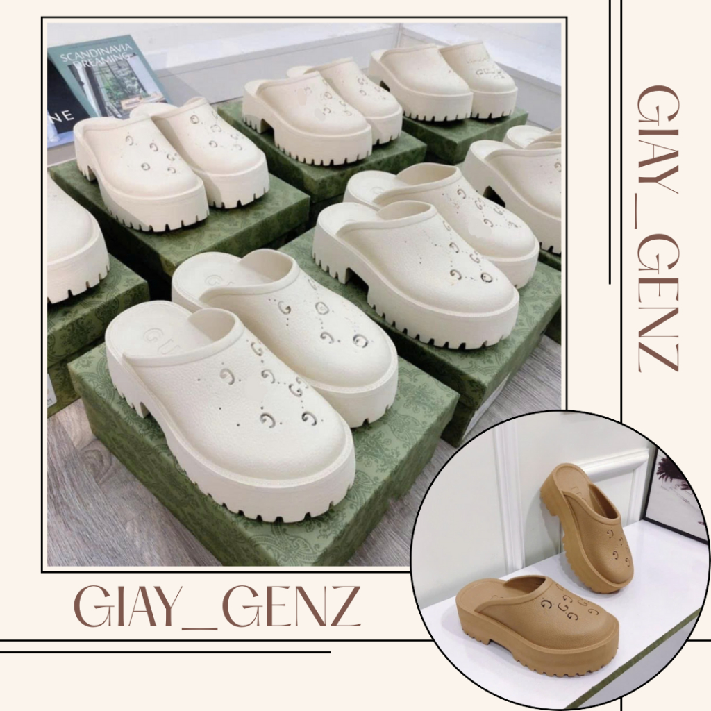Dép Sục Nữ, Sục Đế cao 5cm Đủ Màu Kem Đen Nâu Bản S.Cấp Dễ Phối Đồ Full Bill Box (CHUẨN SIZE) || Gu_i