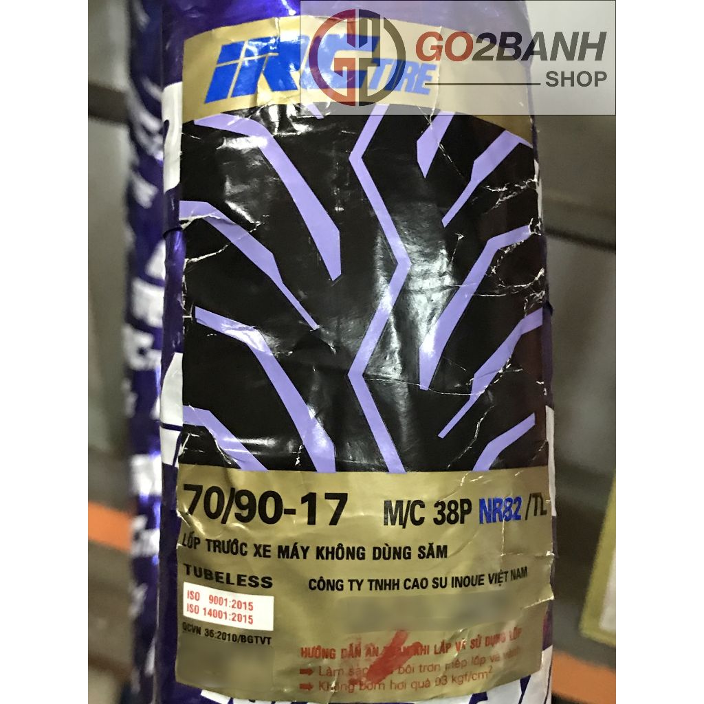 Vỏ Irc 70/90-17, 80/90-17, 100/70-17 vỏ xe Exciter135, Raider, Sirius, Future125 không ruột