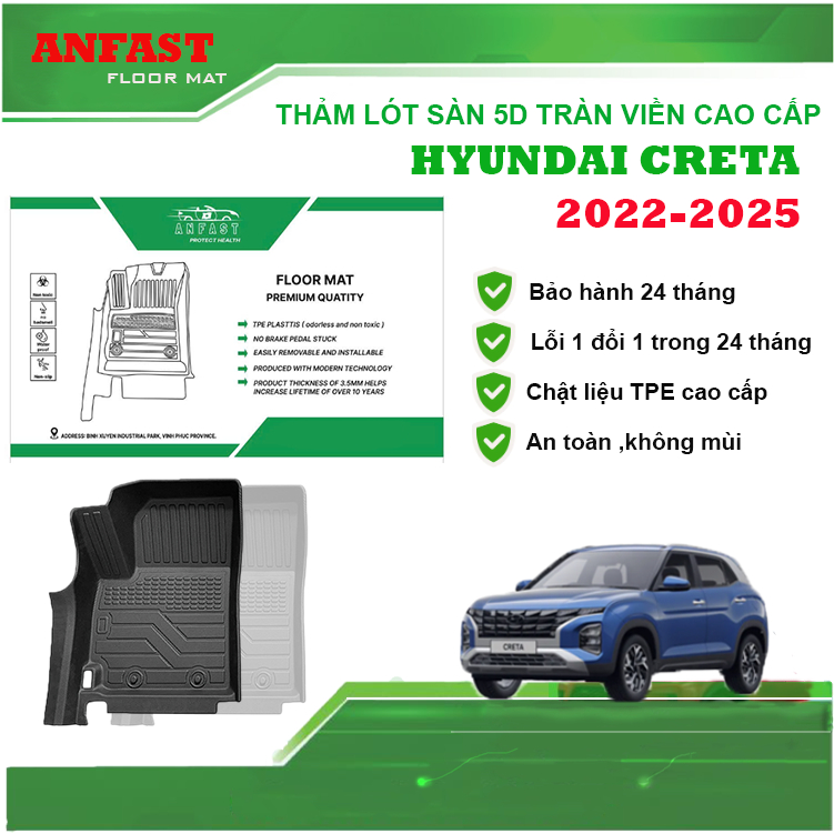 LÓT SÀN Ô TÔ  XE HYUNDAI CRETA 2022-2025