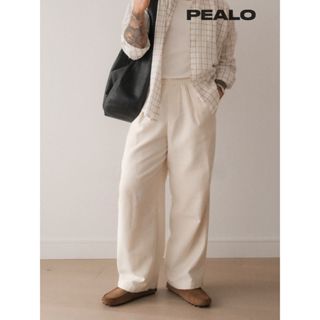 Quần linen ống xuông cạp chun PEALO chất liệu cotton linen dày dặn thoáng mát mềm mịn thấm hút tốt