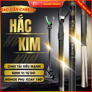  Gác Cần Câu Đài Săn Hàng Vợt Cá Carbon Hắc Kim Chuyên Câu Đài Câu Đơn PK66 