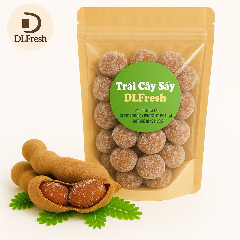 Kẹo Me Ngào Đường DLFresh Túi Zip 500g – Chua Cay Ngọt Hòa Quyện, Đặc Sản Đà Lạt