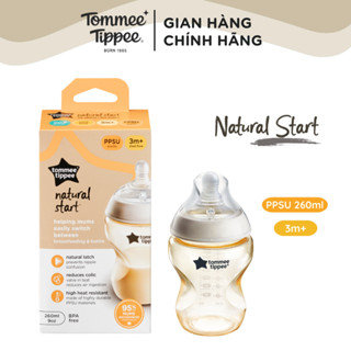 Bình Sữa PPSU Ty Siêu Mềm Tự Nhiên Tommee Tippee 260ml, Núm Ty Của Bình 3-6 Tháng