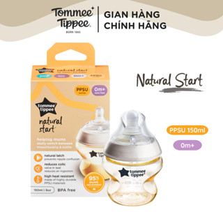 Bình Sữa PPSU Ty Siêu Mềm Tự Nhiên Tommee Tippee 150ml, Núm Ty Của Bình 0-3 Tháng