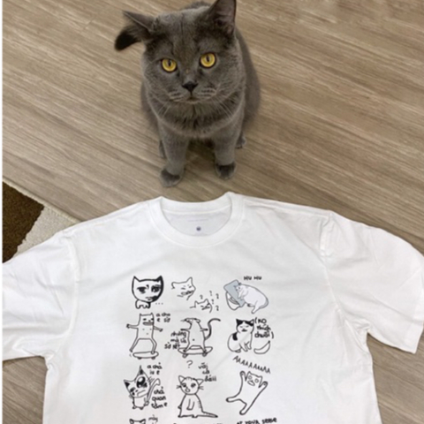 Áo Vớ Vẩn Tổng hợp mấy con mèo meme, Áo Thun Oversize hài hước, Premium Cotton 2 chiều Nam Nữ, Mèo 0