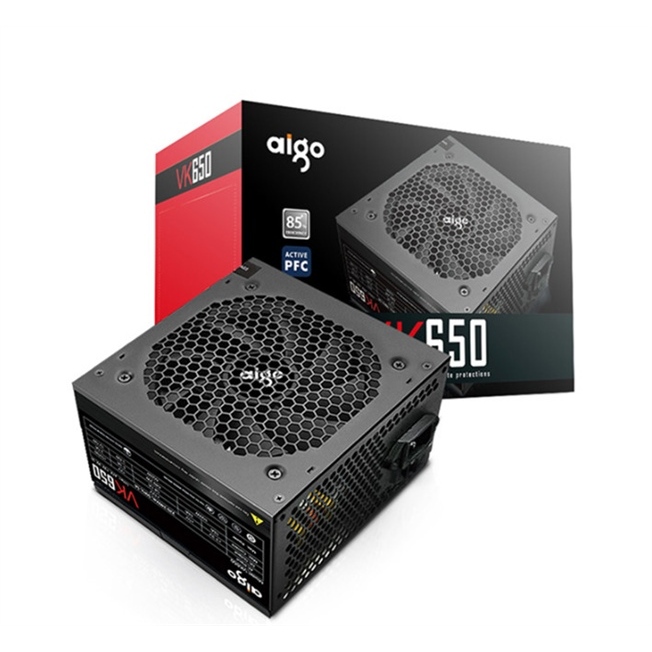 NGUỒN MÁY TÍNH AIGO VK650 / CK650 650W - CÔNG SUẤT THỰC - CHÍNH HÃNG
