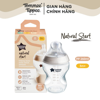 Bình Sữa Ty Siêu Mềm Tự Nhiên Tommee Tippee Natural Start 260ml, Núm Ty Của Bình 3-6 Tháng