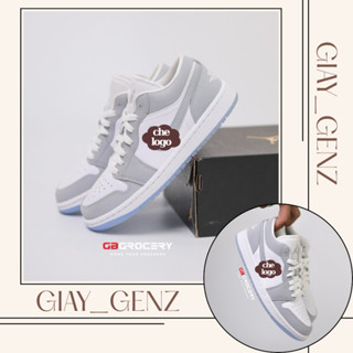 Giày Thể Thao Cổ Thấp Nam Nữ, Giày Sneaker (TĂNG 1 SIZE) Full Box Bill Bản Basics ||  Xám.Đế_Xanh