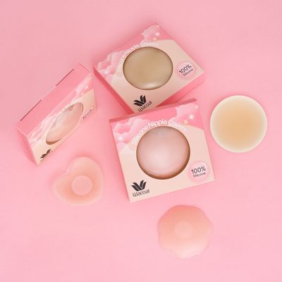 Phụ kiện Wacoal miếng dán ngực silicone hình hoa tròn trái tim cao cấp - Đường kính 6.5 - 8cm