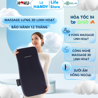 Máy Massage Lưng DELAX, Massage 3D Đa Điểm Linh Hoạt Chạy Dọc Lưng Cổ, Chườm Nóng Hồng Ngoại-MSL04