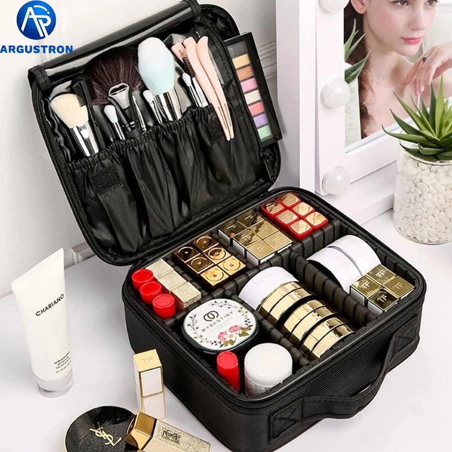 Hộp đựng đồ trang điểm bằng vải ARGUSTRON Hộp đựng đồ trang điểm đa năng chuyên nghiệp bằng vải