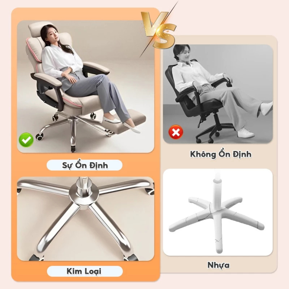 Ghế gaming công thái học cao cấp nhập khẩu, ghế chơi game tựa đầu nâng hạ ngả lưng, ghế xoay văn phòng | BigBuy360 - bigbuy360.vn