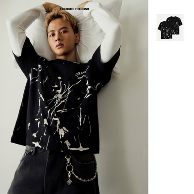  Áo Thun Nam Boxy The Black Random, Chất Vải Cotton Thoải Mái, AT0271, SOME HOW STORE