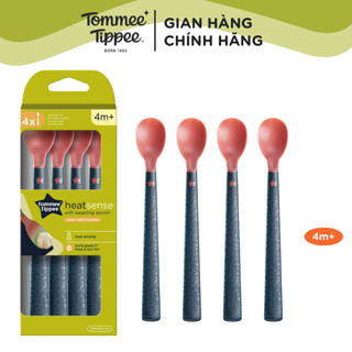 Thìa Ăn Dặm Có Báo Nhiệt Tommee Tippee Heat Sense, Cho Bé Từ 4 Tháng (Set 4 Thìa, Tách Lẻ)
