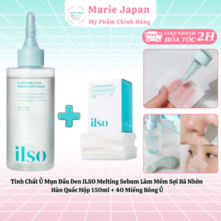 Tinh Chất Ủ Mụn Đầu Đen ILSO Melting Sebum Làm Mềm Sợi Bã Nhờn  Hàn Quốc Hộp 150ml + 40 Miếng Bông Ủ