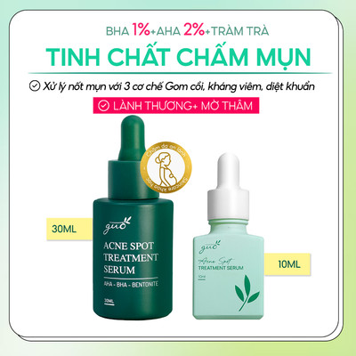 [MỚI] Serum sạch mụn giảm thâm bà bầu da mụn, gom khô mụn tràm trà, Công Nghệ IPDERMA™ Complex GUO