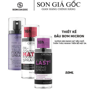  Xịt khóa makeup Catrice khoá nền kiềm dầu và cố định lớp trang điểm 50ml 