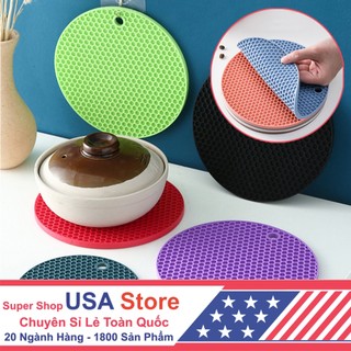  Combo 2 Miếng Lót Cốc Nồi Silicon Tổ Ong T88 Chống Nóng️ - Lót Phong Cách Bắc Âu - Kiêm Cầm Đồ Nóng Mở Đồ Hộp 