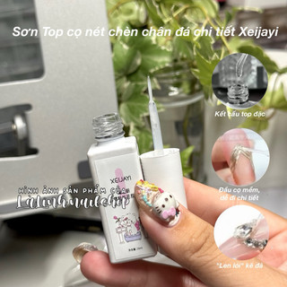  Sơn Top gel cọ nét Xeijayi 10ml chèn chân đá đi chi tiết laLinh 