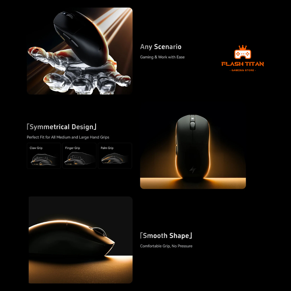 Chuột máy tính không dây ATK A9 Dragonfly - 3 mode kết nối - Có app tùy chỉnh - Sensor max PAW3395 | BigBuy360 - bigbuy360.vn