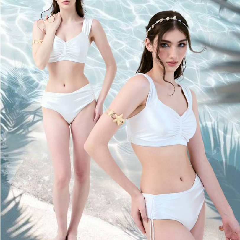 Pearl (Trắng) Pole Dance Outfit – Set Múa Cột Cao Cấp, Bodysuit Elegant, Ballet Barre Aerial | Spinc