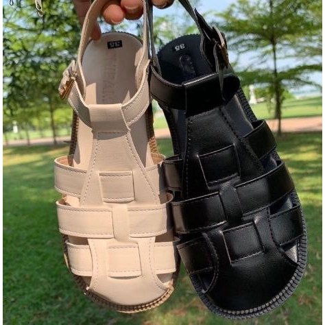 (Sale 29k) Sandal nữ đế thấp Sandal búp bê đế bệt nơ ngang xinh và rọ nan ngang, sandal rọ bệt thanh