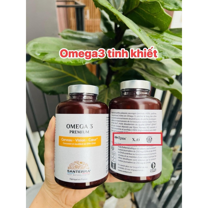 Viên uống Omega 3 Santerra nhập khẩu Pháp hộp 200 viên