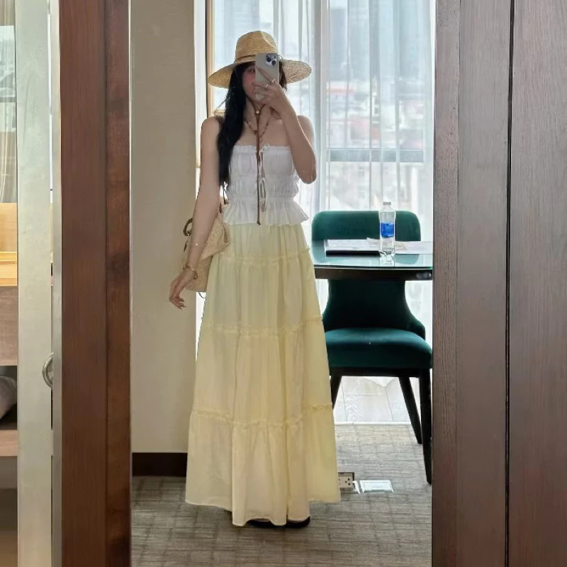 (Hàng L1, có sẵn) Chân váy bèo tầng dáng dài mùa hè chất xô mềm DORY SKIRT | BigBuy360 - bigbuy360.vn