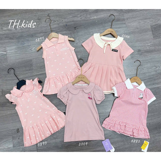 Váy hồng cotton cho bé chất mát hàng qc