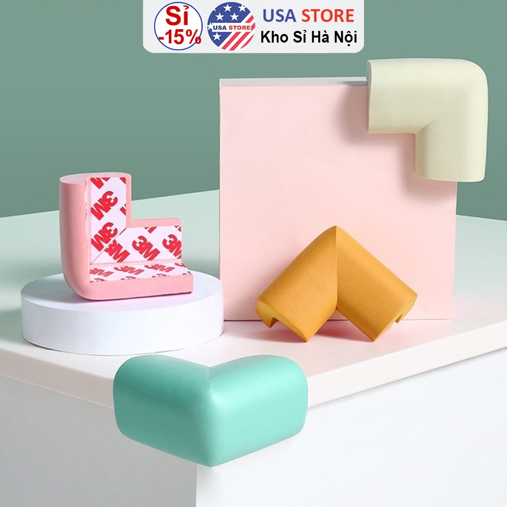 Combo 2 Miếng Xốp Pe, Miếng Cao Su Bọc Dán Cạnh Góc Bàn, Che Góc Nhọn - Bịt Chống Cho Bé Không Bị Va Đập