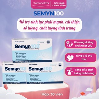 Viên uống Dermoxen Semyn100 Bổ Tinh Trùng, Tăng Cường Sinh Lý Nam  – Hộp 30 viên
