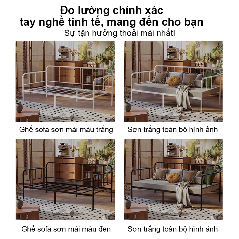 Sofa Giường Khung Sắt Đa Năng 2in1  Điều Chỉnh Thiết Kế Tối Giản Cho Căn Hộ Nhỏ | BigBuy360 - bigbuy360.vn