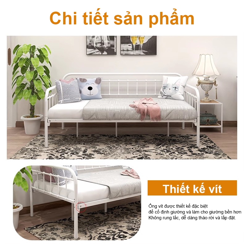 Sofa Giường Khung Sắt Đa Năng 2in1  Điều Chỉnh Thiết Kế Tối Giản Cho Căn Hộ Nhỏ | BigBuy360 - bigbuy360.vn