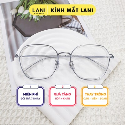 Kính gọng vuông titan LANI chống ánh sáng xanh thời trang unisex 22812– Gọng kính cận nam nữ cao cấp