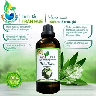 100ML DẦU TRÀM NGUYÊN CHẤT HOA LINH ( LOẠI ĐẶC BIỆT) - Tặng vỏ chai xịt nhựa