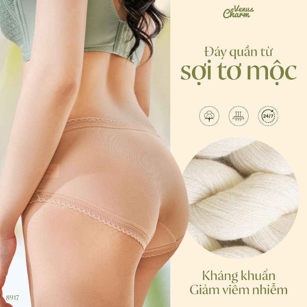 Quần lót nữ cao cấp Venus Charm thun lạnh ngàn lỗ thoáng nhẹ mát nhanh khô kháng khuẩn 8917 | BigBuy360 - bigbuy360.vn
