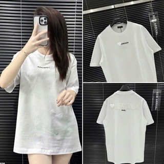  Áo Phông Nam Nữ Bà Lein Ci A Gaa Thêu Chữ Da Mặt sau chất liệu cotton cao cấp  Áo Thun nam nữ boy phố hottrend 2025 