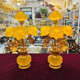 (1 cặp )Vip Đèn thờ hoa sen cao cấp bình ngọc sgls, hàng sẵn kho, ảnh tự chụp